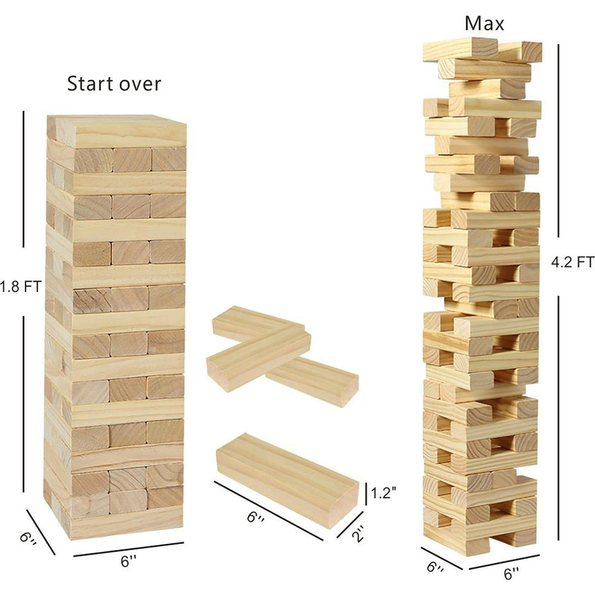 Wooden Toppling Tower: Large - 21.25"