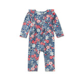Ruffle Shoulder Baby Romper, Chelsea Garden Floral