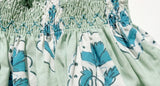 Teatime Dress | Smocked Tie Top | Medallion Flower Blue