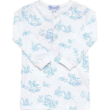 Blue Toile Baby Pajamas