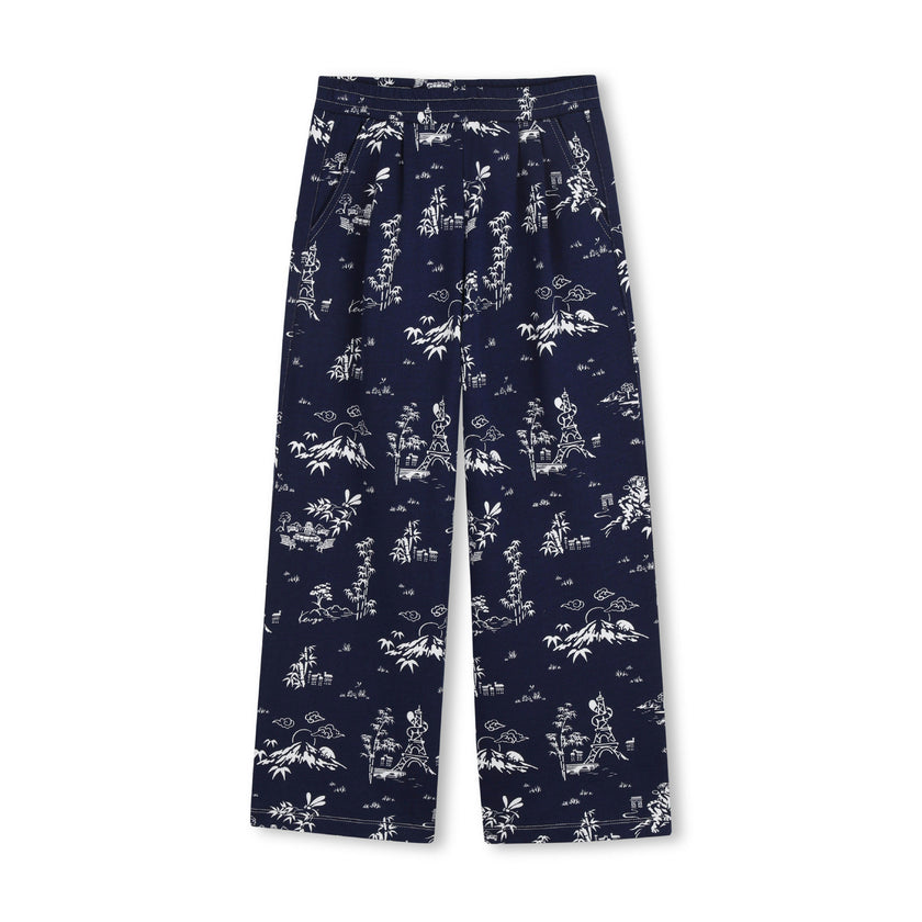 Medieval Blue Kenzo Printed Pants