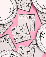 Little Black Bow Bundle - plates, napkins, bday banner
