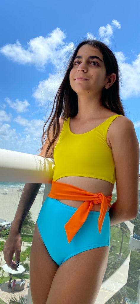 Kylie Sleeveless Cut-Out Belted Swimsuit