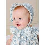 Audrey Toile Hand Smocked Bonnet in Blue (XS-L)