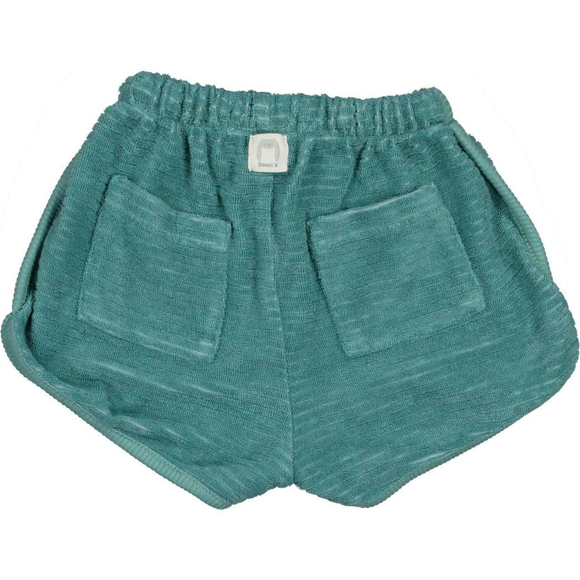 Terry Curved Hem Drawstring Shorts