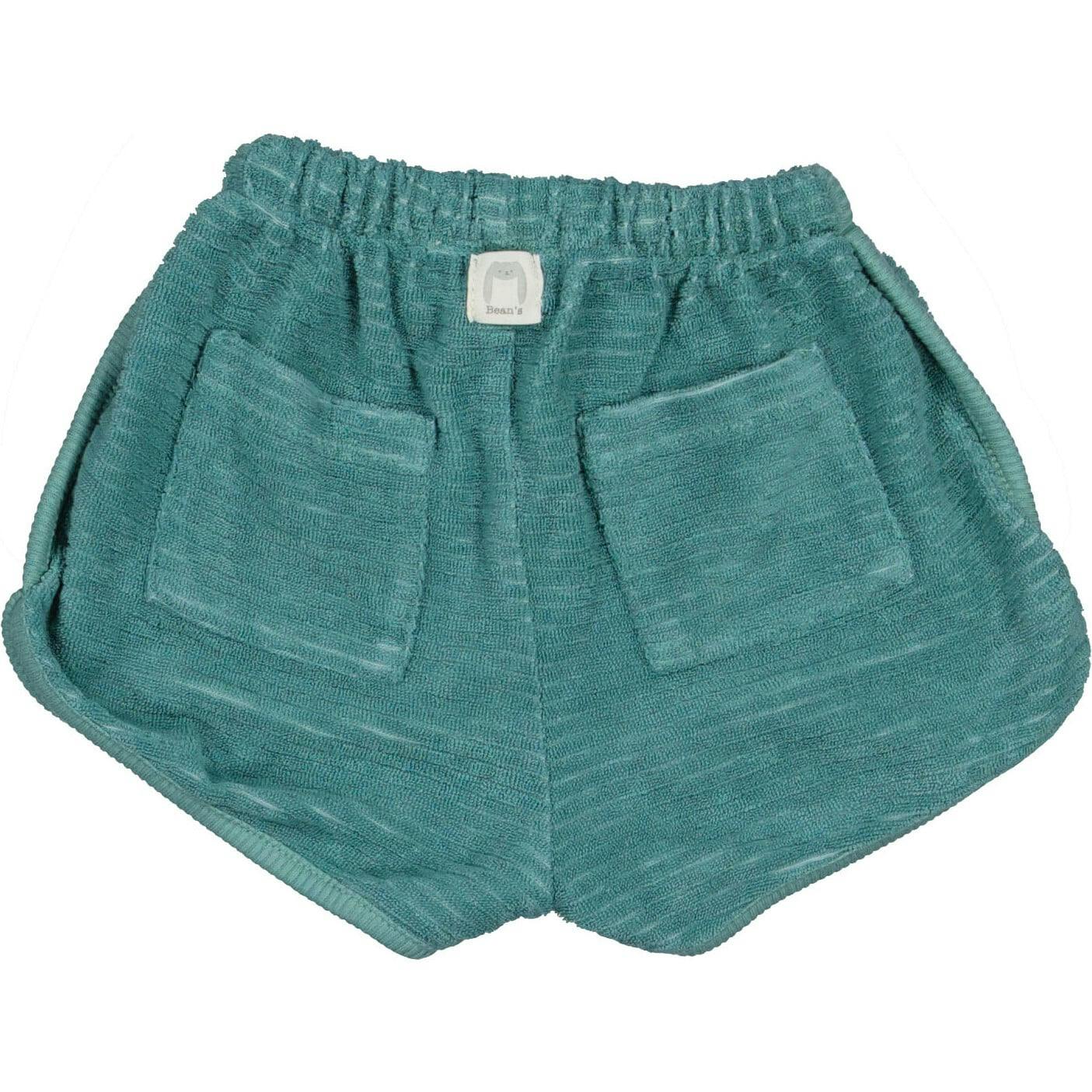 Terry Curved Hem Drawstring Shorts