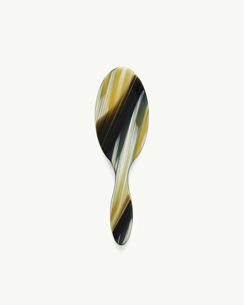 Travel Hair Brush in Horn