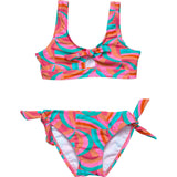 Geo Melon Sustainable Knot Front Bikini