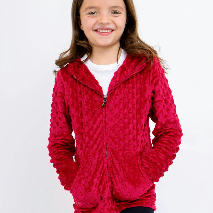 Minky Bubble Zip Hoodie