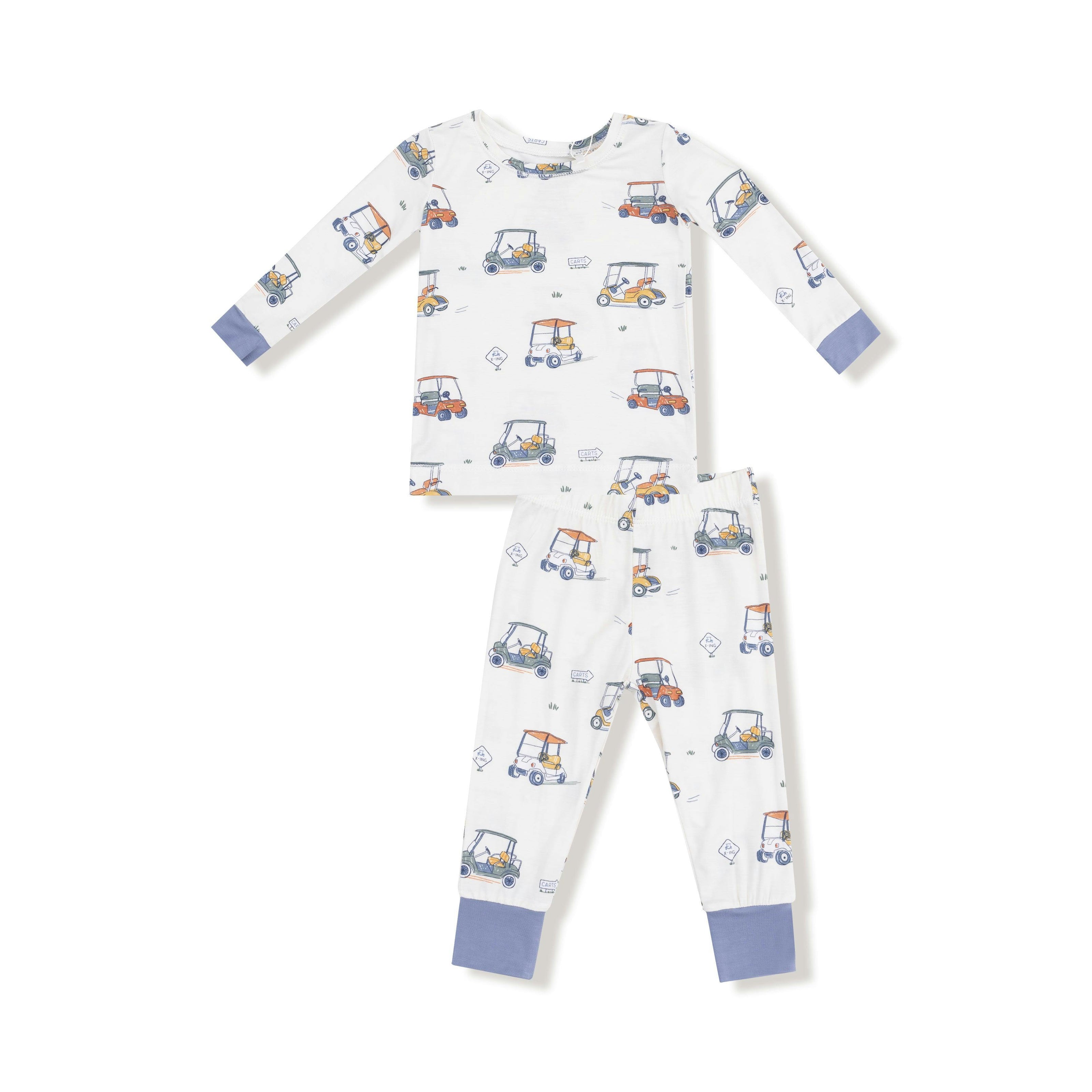 Zooming Golf Carts - Long Sleeve Loungewear Set