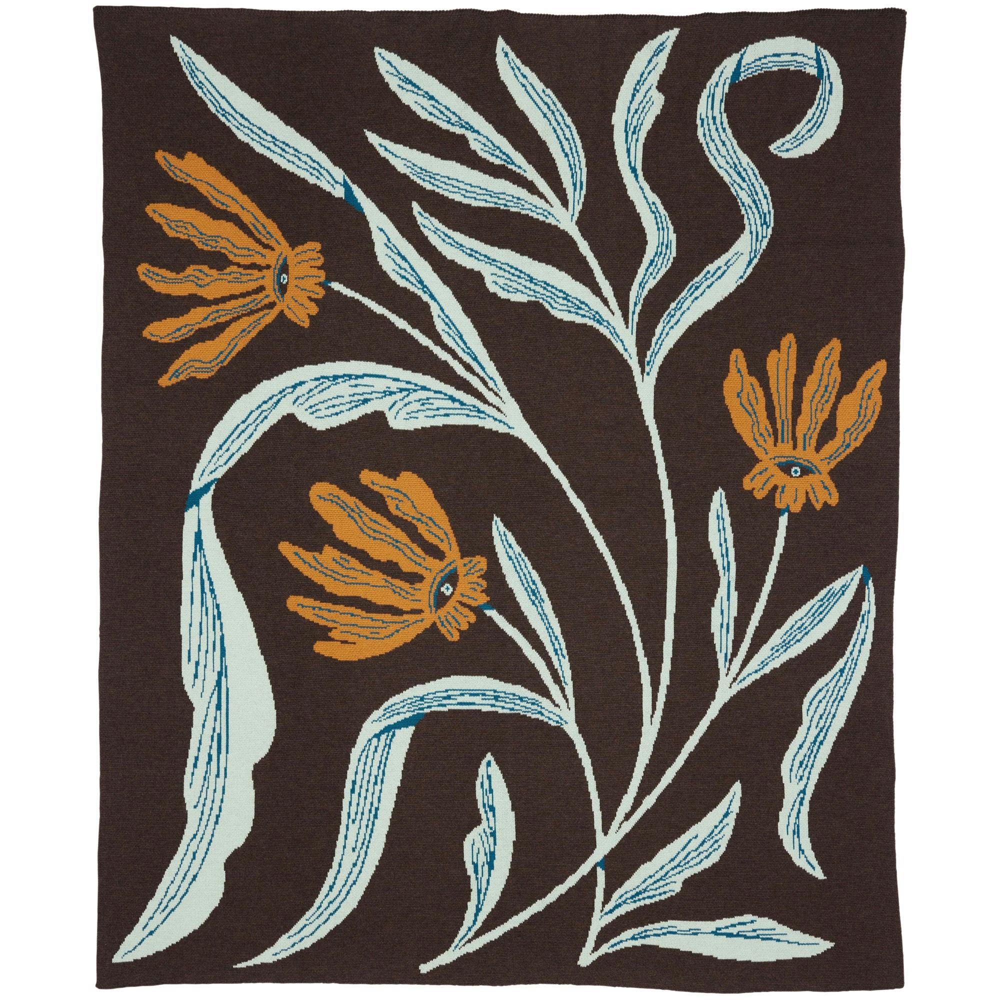 Flora Vision Knit Blanket