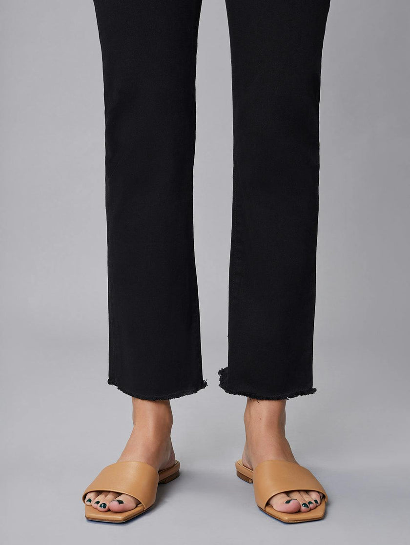 Patti Straight Maternity Vintage Jeans | Black Peached Raw