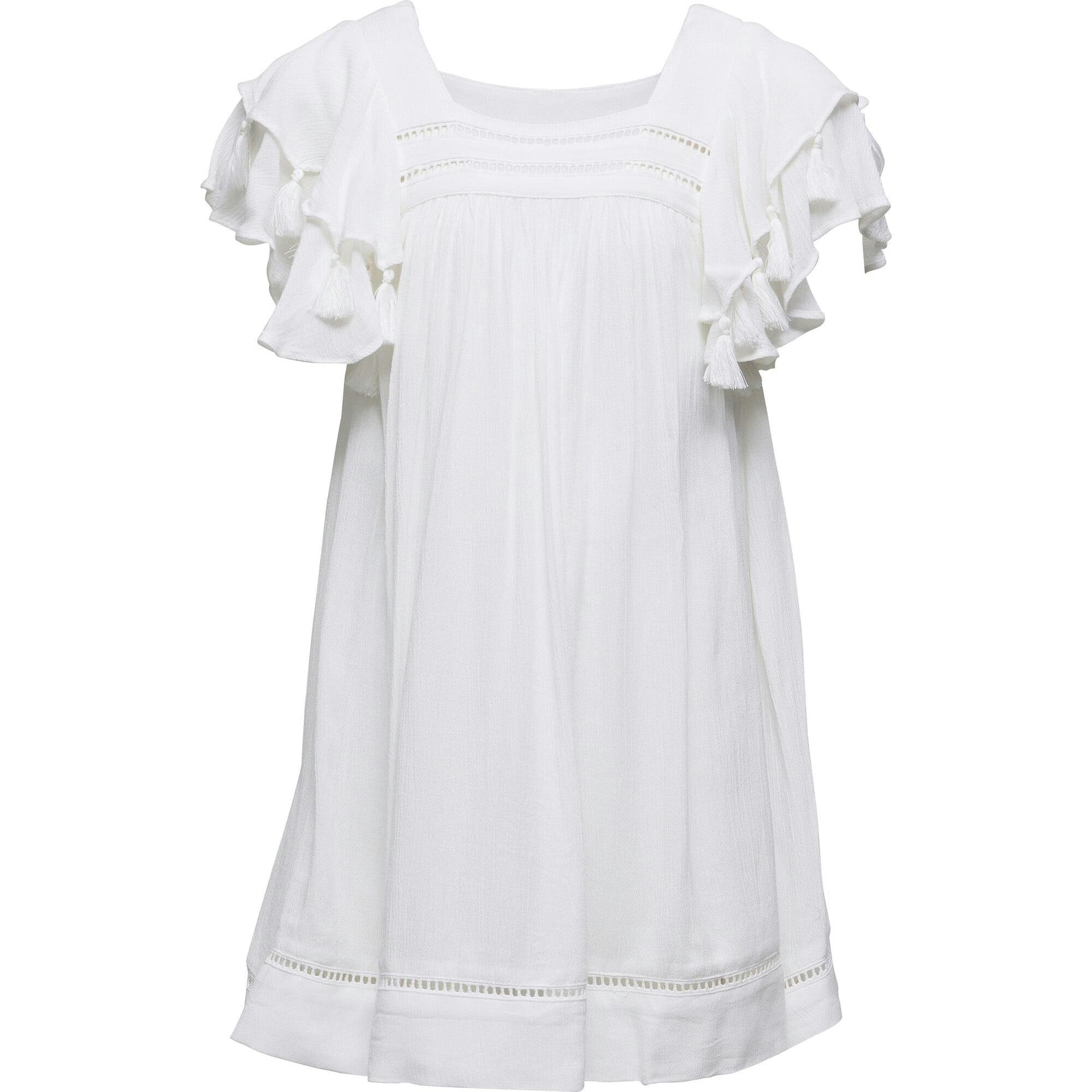 White Tassel Time Beach Dress