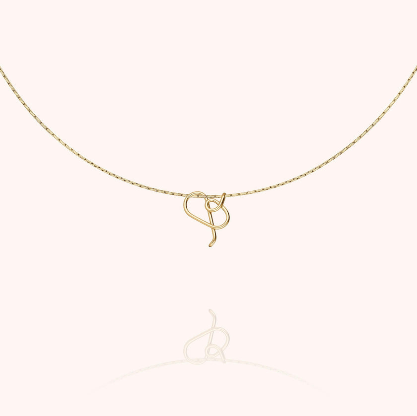Initial Necklace, 14k Yellow Gold Filled