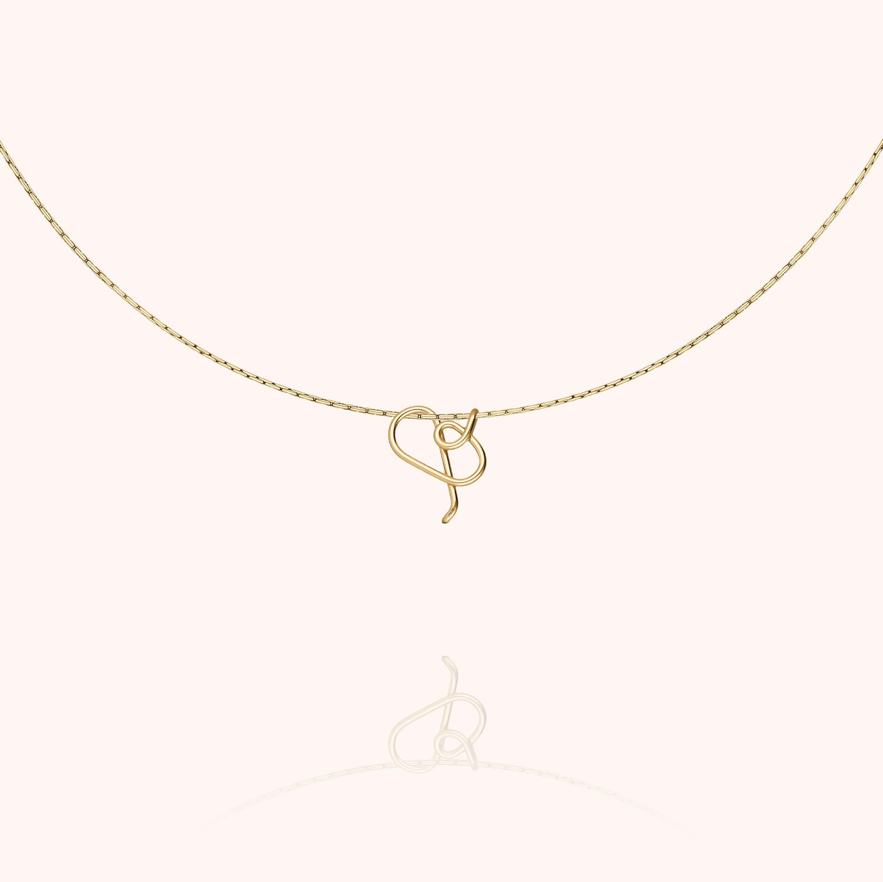 Initial Necklace, 14k Yellow Gold Filled