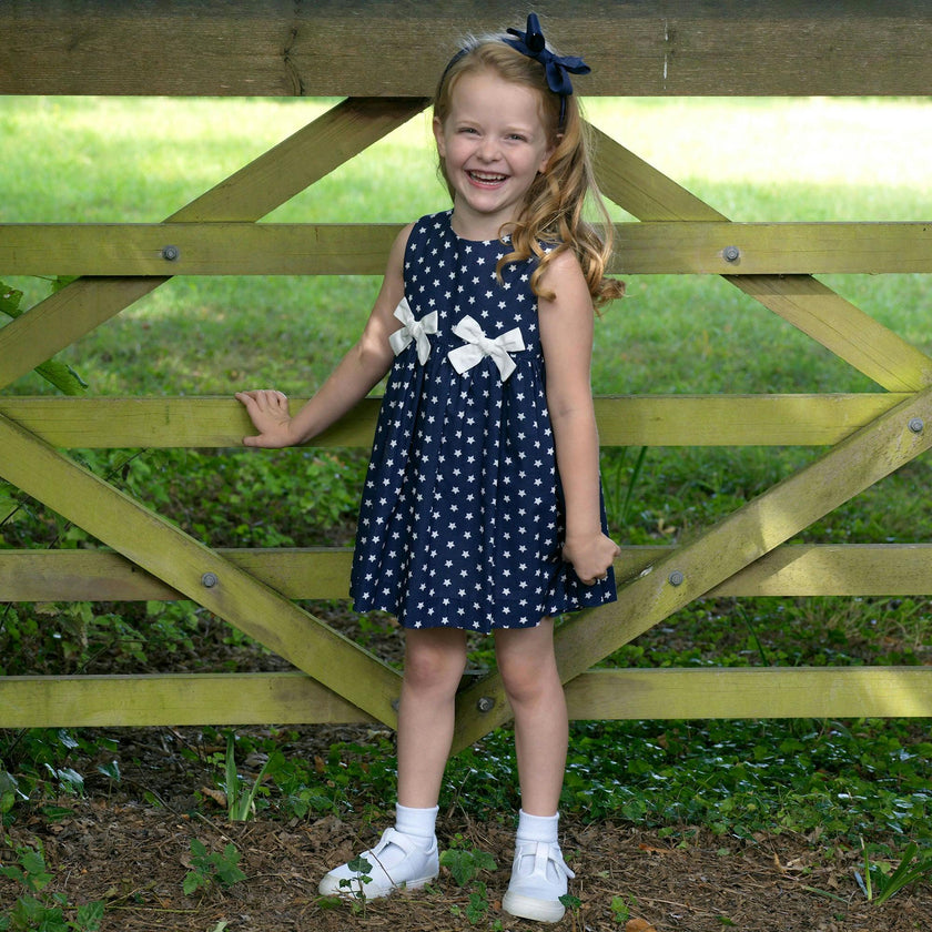 Star Print Bow Dress