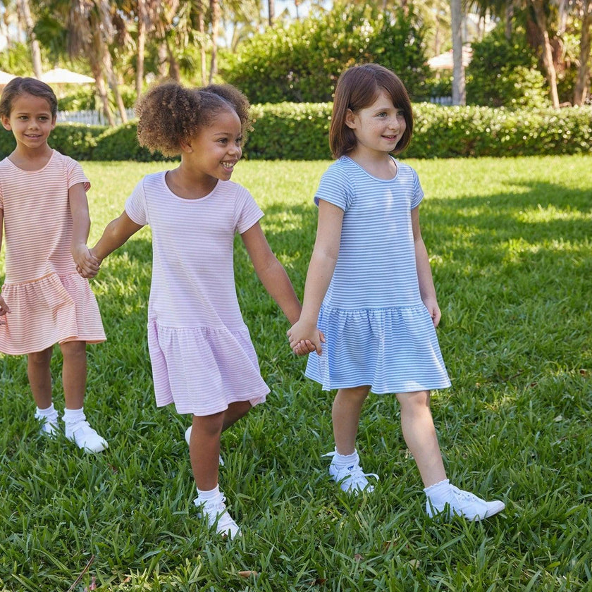 Kari T-Shirt Dress - Light Pink Stripe