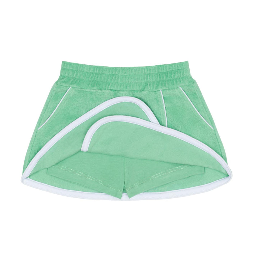 girls gustavia green french terry tennis tank top and skort set