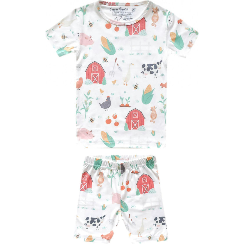 Farmstead 2pc Short Sleeve Pajama Set, Prints