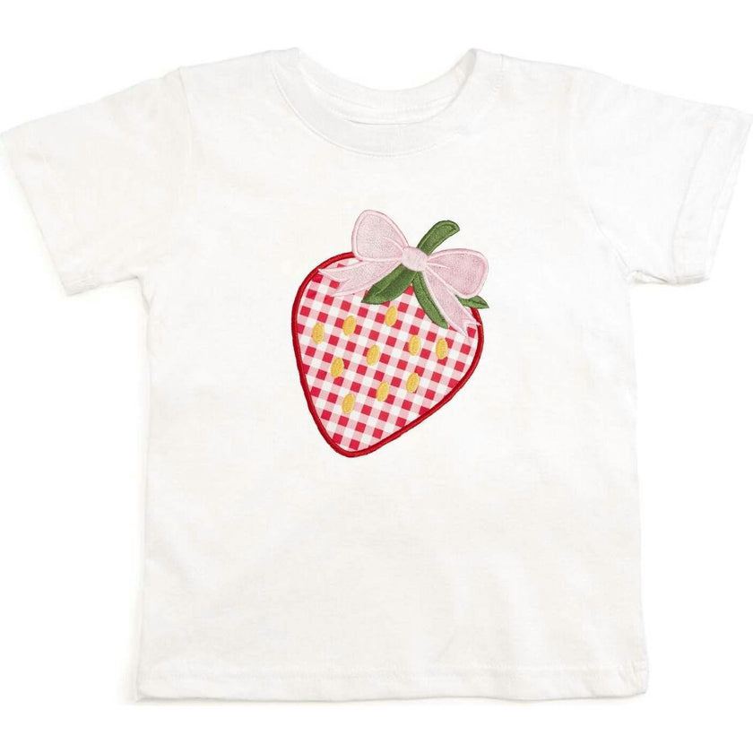 Strawberry Patchwork Short Sleeve T-Shirt - White
