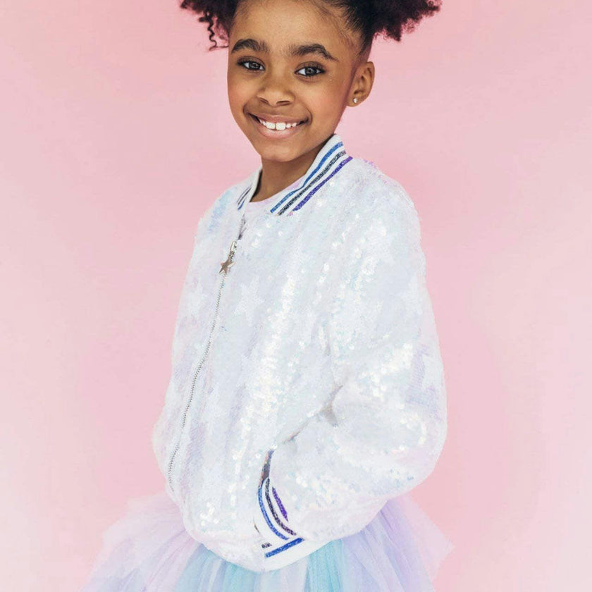 Bright Star Sequin Bomber