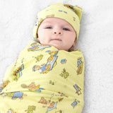 Teddy Picnic Bamboo Swaddle & Beanie Set
