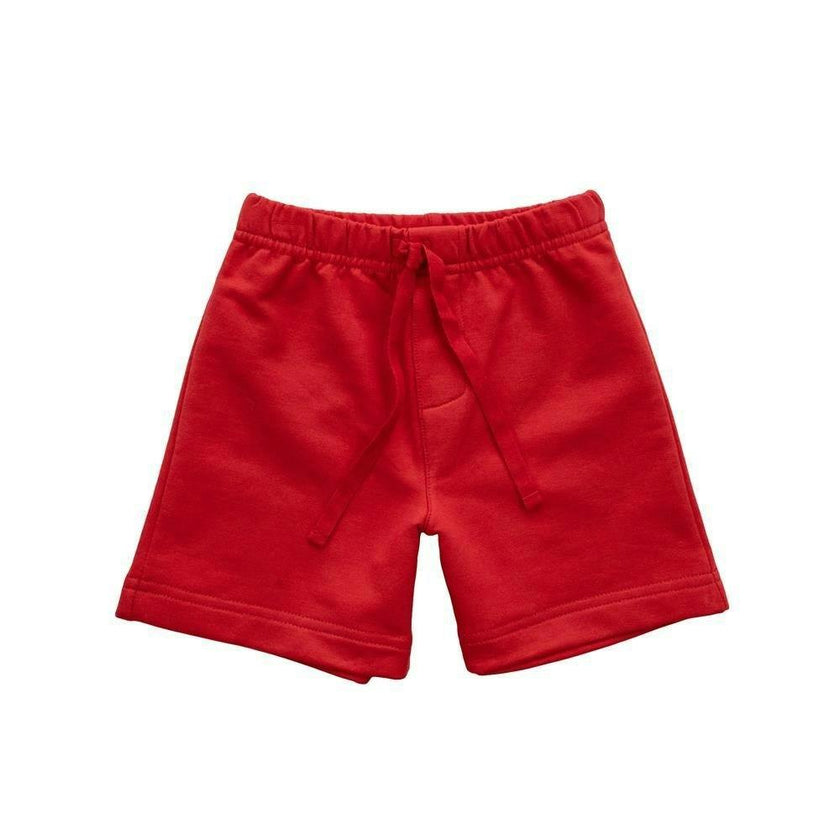 Red French Terry Pull-On Short