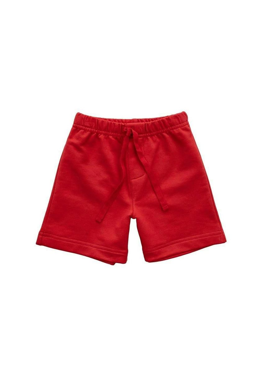Red French Terry Pull-On Short