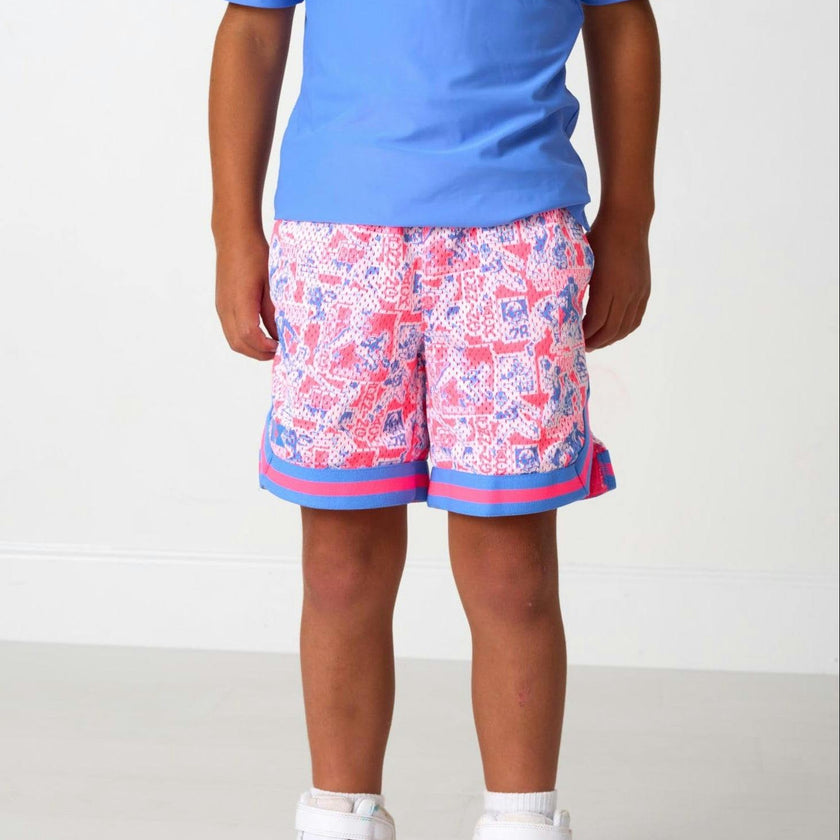 drippy print basketball short