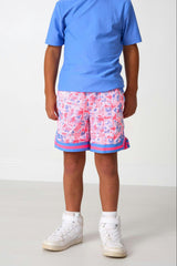 drippy print basketball short