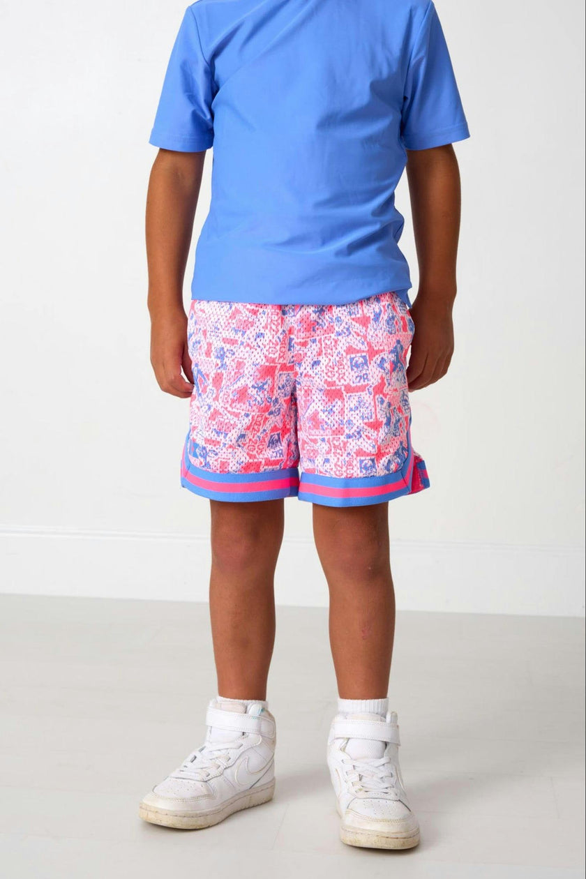 drippy print basketball short