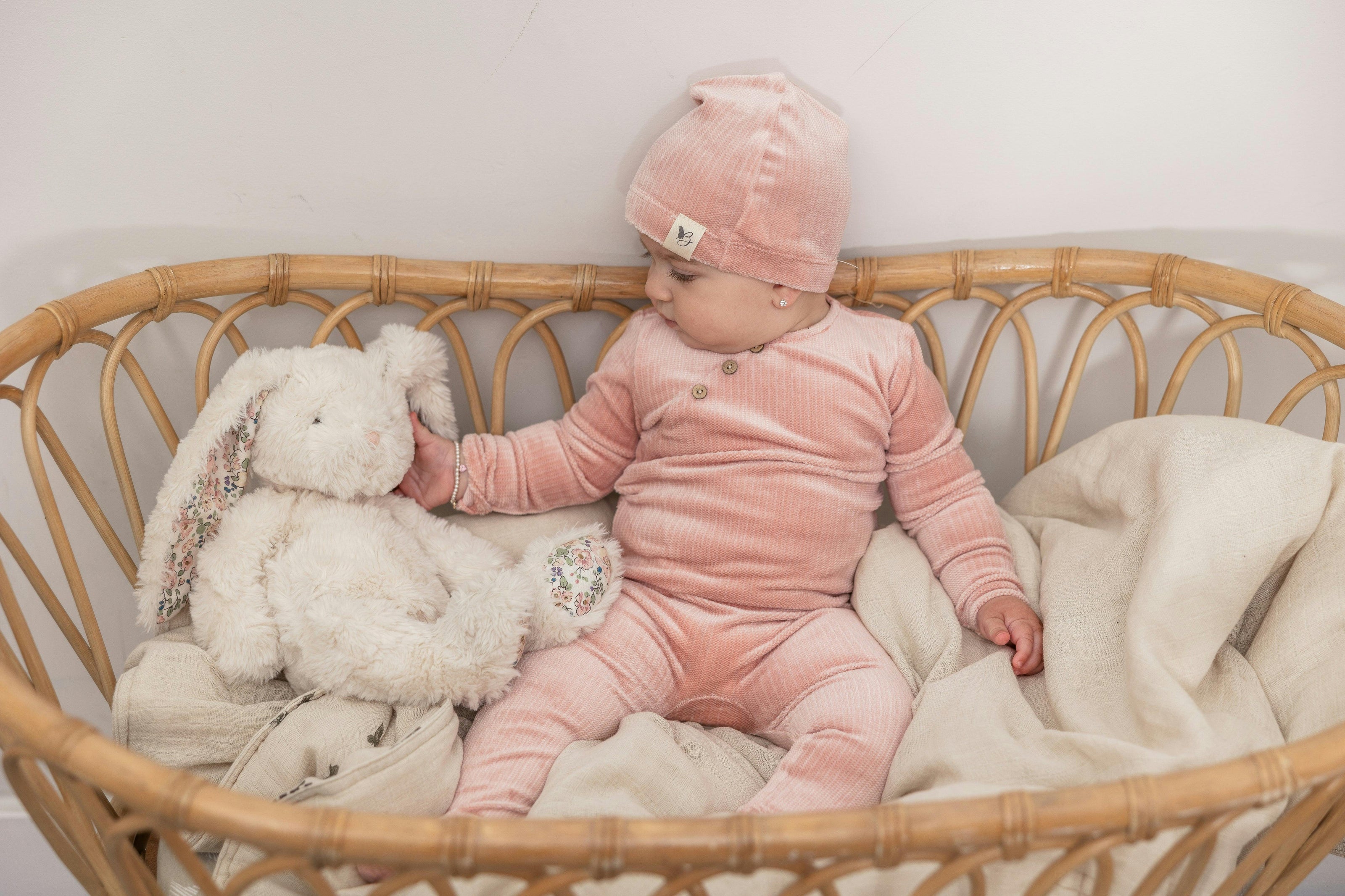 Fake Wrap Onesie with Hat