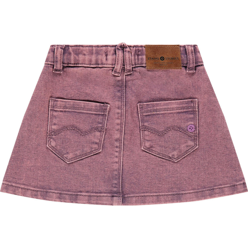 Acid Wash Denim Skirt