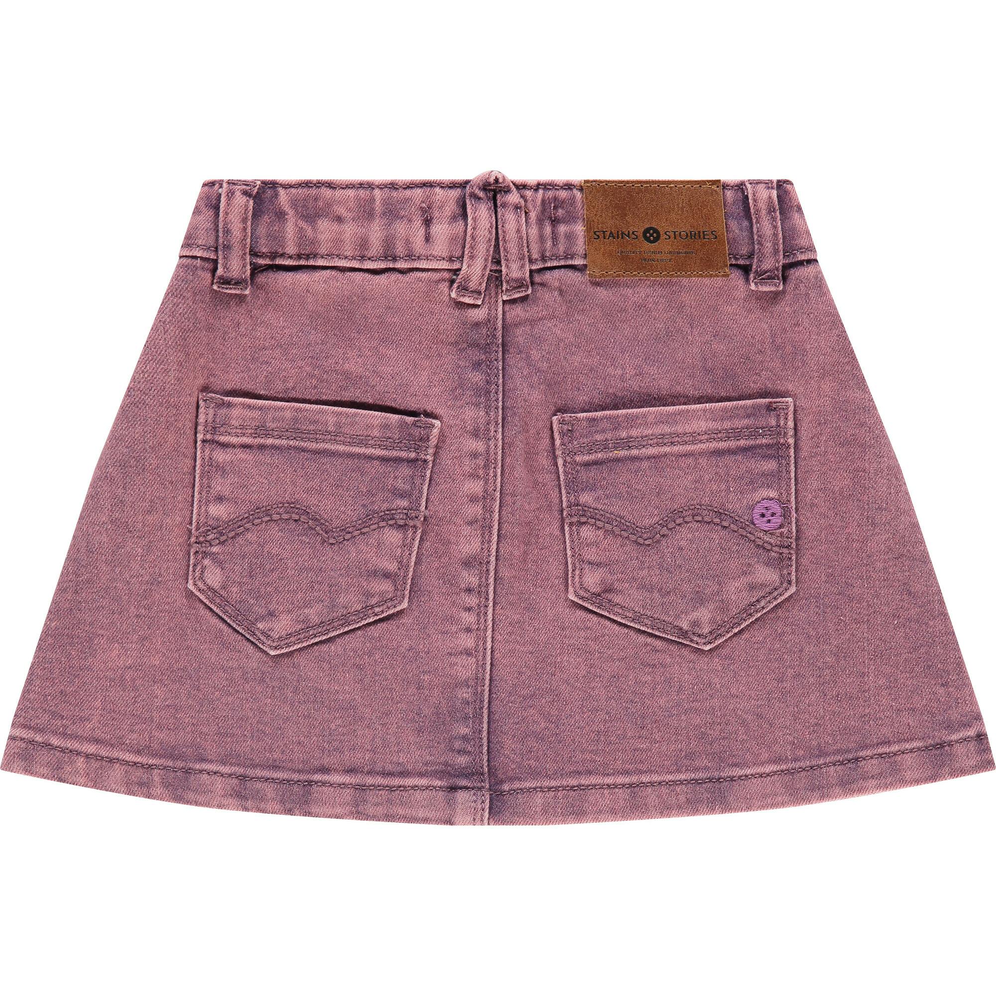 Acid Wash Denim Skirt