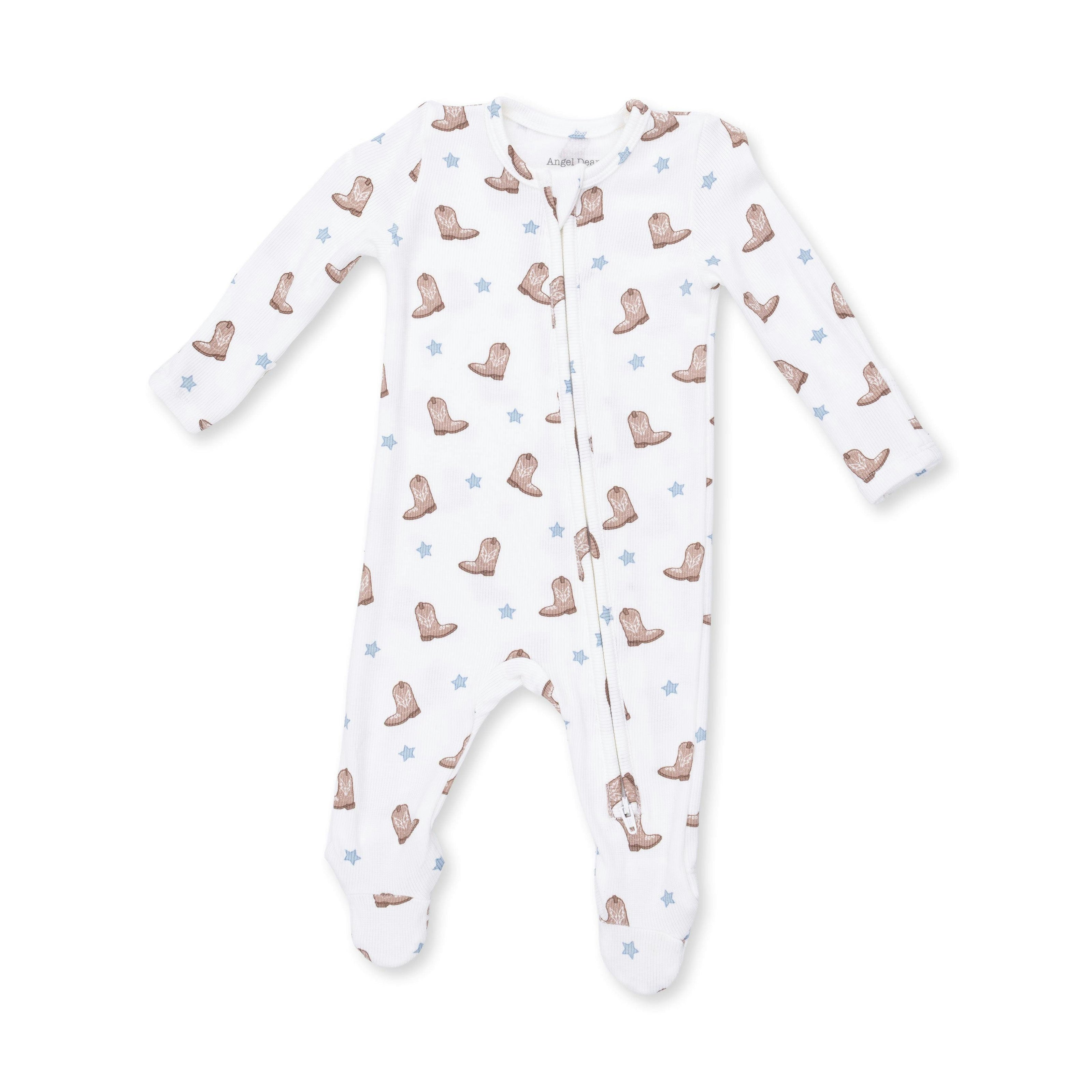 Mini Cowboy Boots - 2 Way Zipper Footie