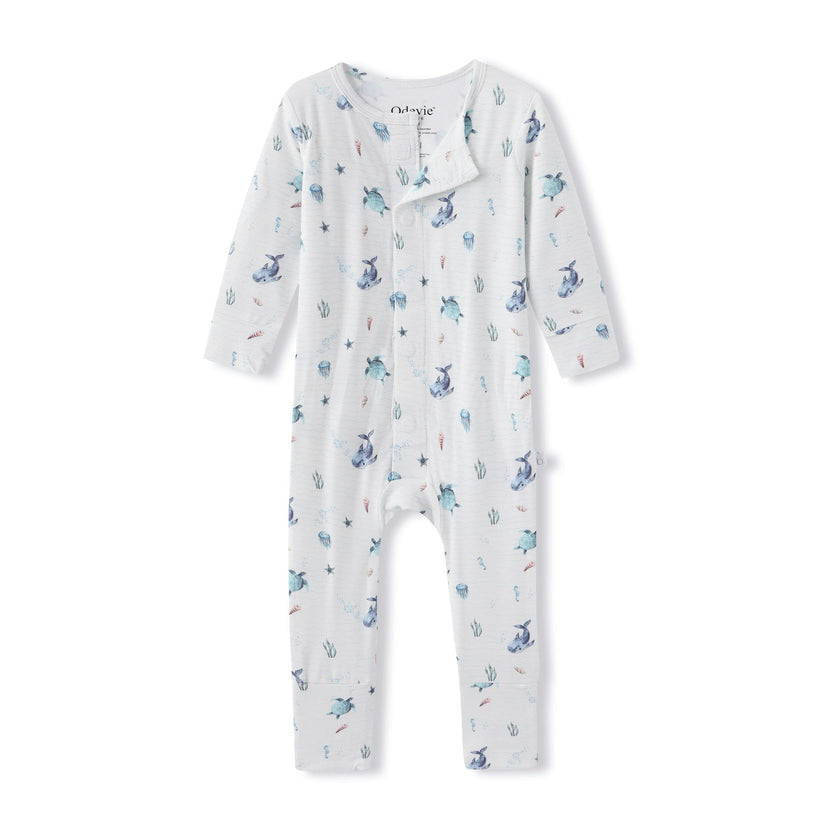 Bamboo Magnetic Footie Pajama - Le Bleu