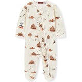Sandcastle Organic Cotton Ruffle Zipper Footed Romper