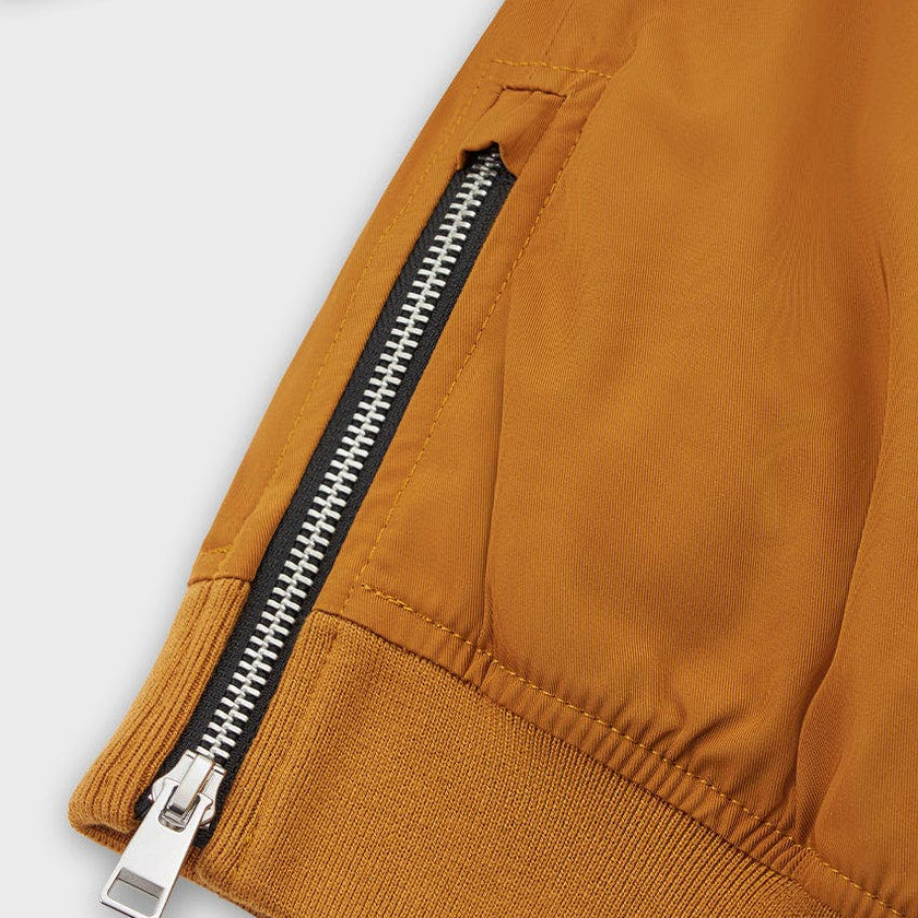 Padded Bomber Jacket With Removable Hood