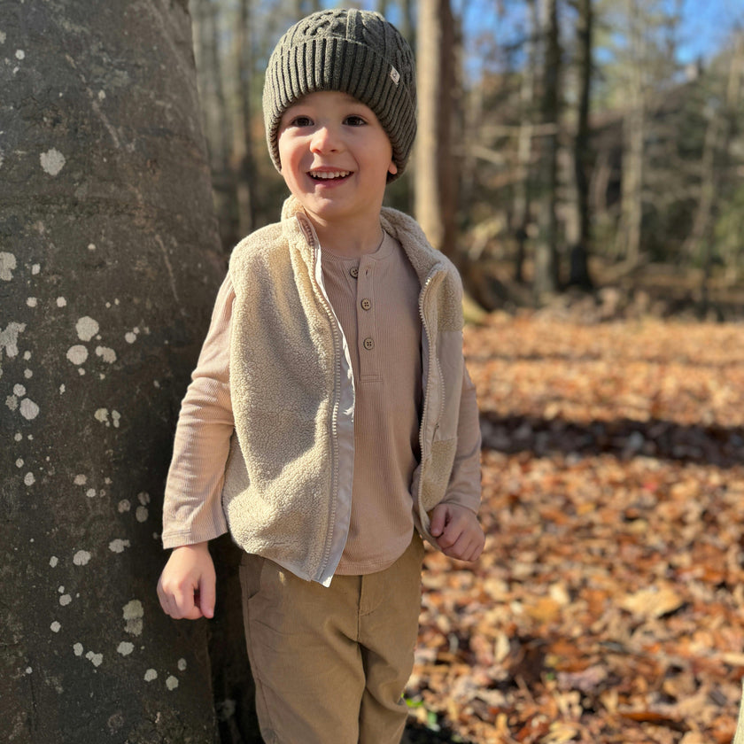 GILT Beige Sherpa Vest
