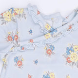 Country Stitch Floral - Kimono Gown & Knot Headband