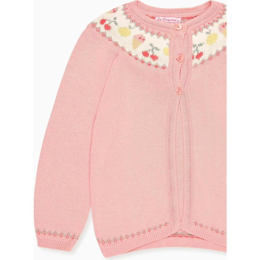 Dusty Pink Helado Cotton Girl Cardigan
