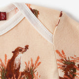 Floral Organic Cotton Long Sleeve One Piece