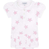 Pink Stars Print Onesie Dress