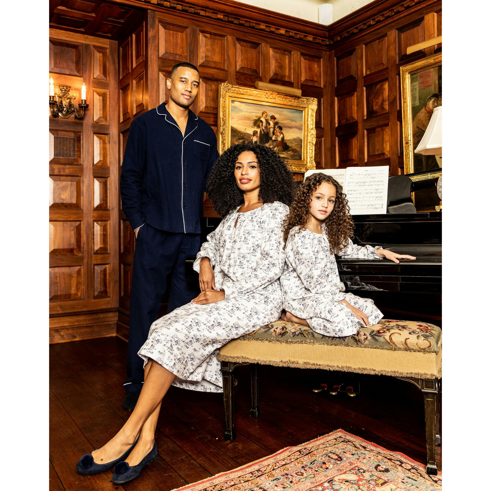 Men's Pima Pajama Set in Black