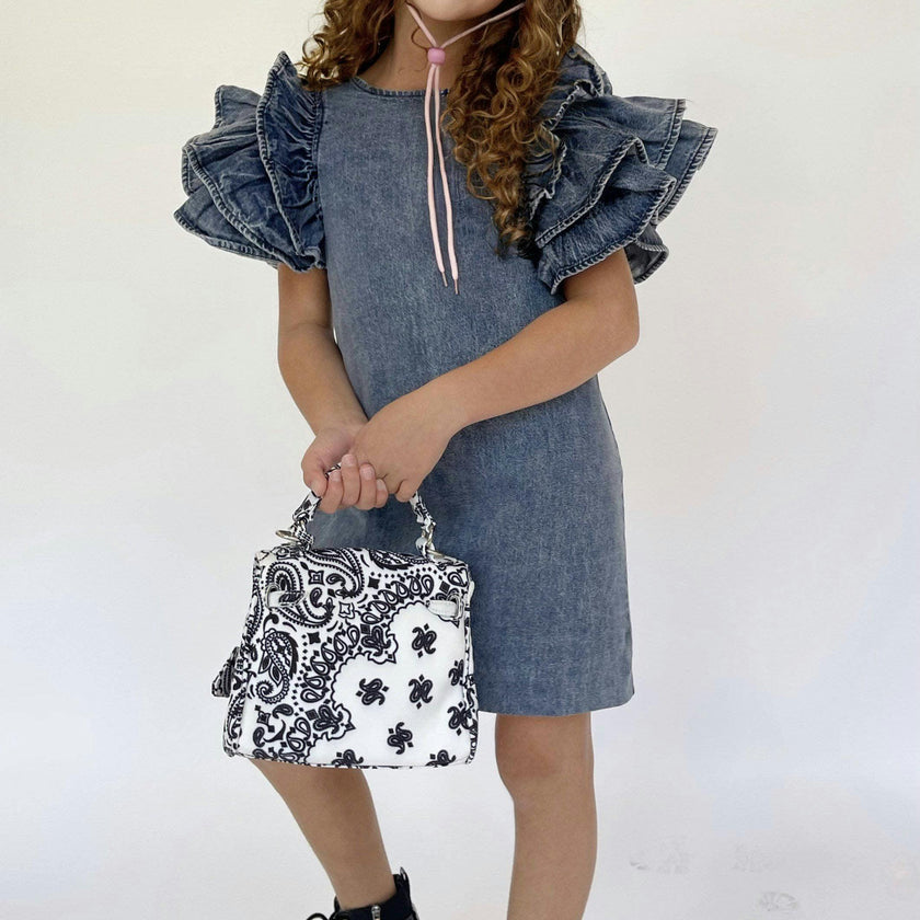 Denim Ruffle Dress