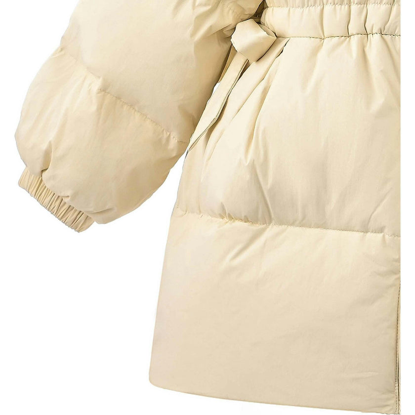 Ruffle-Hood Coat with Matching Scarf