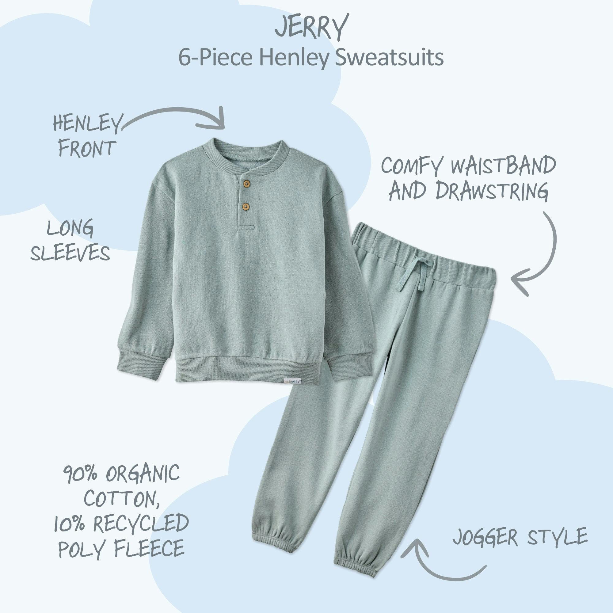 JERRY 6-Piece Henley Sweatsuit