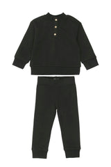 Kids Unisex Terry Henley Sweatshirt & Jogger Set