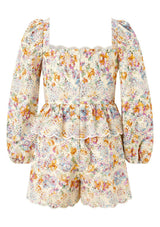 Posie Cotton Embroidered Romper