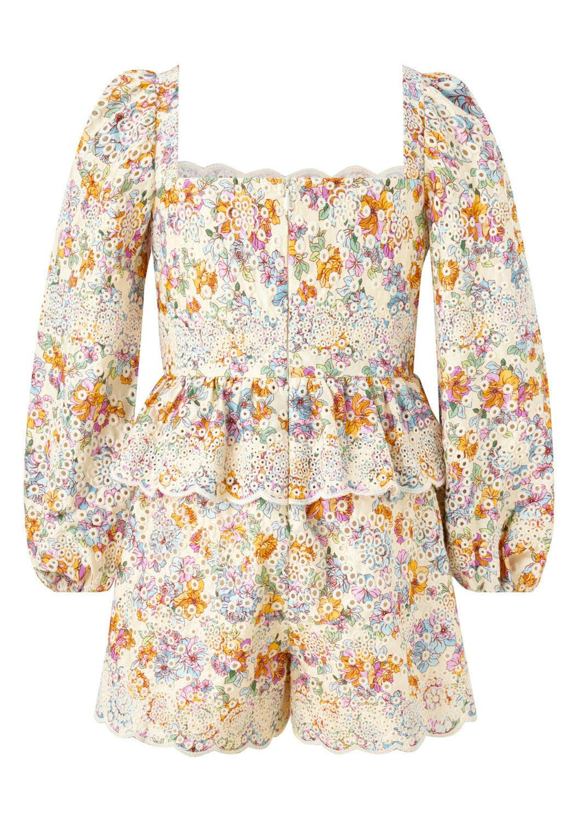 Posie Cotton Embroidered Romper